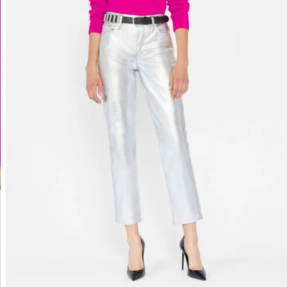 Le Sylvie Coated High Waist Straight Leg Jeans